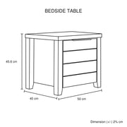 4 Pieces Bedroom Suite Natural Wood Like MDF Structure Queen Size Oak Colour Bed, Bedside Table & Tallboy V43-BDS-CEL-4PC-TBY-Q-OAK