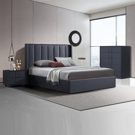 Prado 4pc Fabric Gas Lift Queen Bedroom Suite V43-BDS-PRD-4PC-TBY-Q