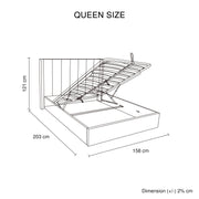 Prado 4pc Fabric Gas Lift Queen Bedroom Suite V43-BDS-PRD-4PC-TBY-Q
