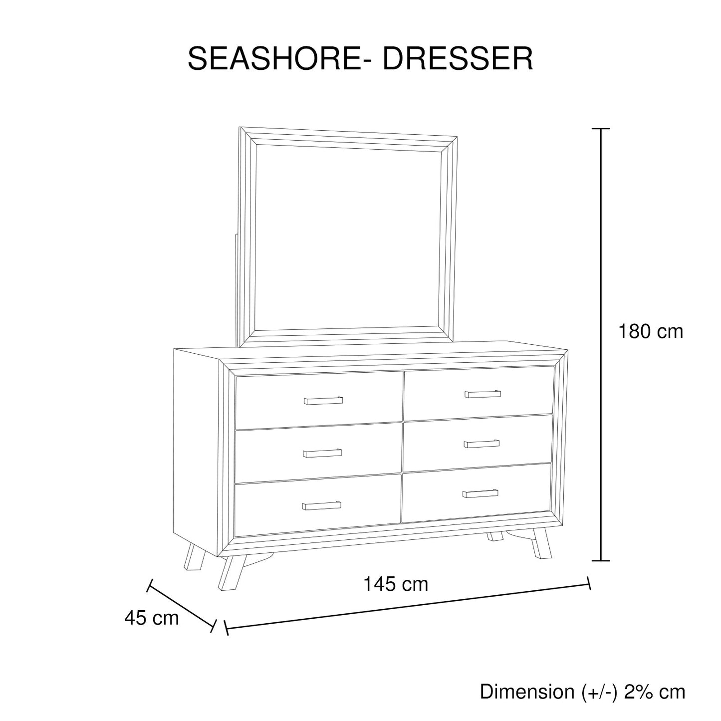 5 Pieces Bedroom Suite Queen Size Silver Brush in Acacia Wood Construction Bed, Bedside Table, Tallboy & Dresser