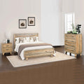 4 Pieces Bedroom Suite Double Size in Solid Wood Antique Design Light Brown Bed, Bedside Table & Tallboy V43-BDS-WDL-4PC-TBY-D