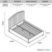 Camelia King Single Size Bed Frame Pink Velvet Upholstery High Headboard Quality Slats Metal Structure V43-BED-CAM-KSPN