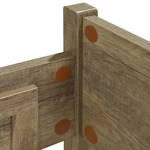 King Size Bed Frame Natural Wood like MDF in Oak Colour V43-BED-CELKOK