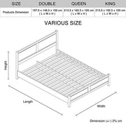 King Size Bed Frame Natural Wood like MDF in Oak Colour V43-BED-CELKOK