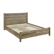 Queen Size Bed Frame Natural Wood like MDF in Oak Colour V43-BED-CELQOK
