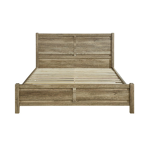Queen Size Bed Frame Natural Wood like MDF in Oak Colour V43-BED-CELQOK