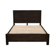 Bed Frame Queen Size in Solid Wood Veneered Acacia Bedroom Timber Slat in Chocolate V43-BED-NOWQCH