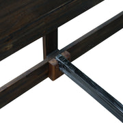 Bed Frame Queen Size in Solid Wood Veneered Acacia Bedroom Timber Slat in Chocolate V43-BED-NOWQCH