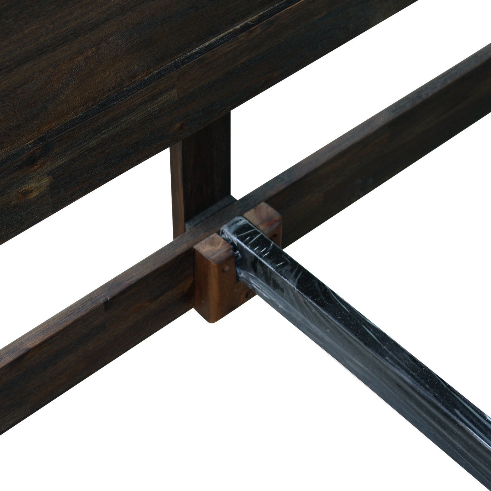 Bed Frame Queen Size in Solid Wood Veneered Acacia Bedroom Timber Slat in Chocolate V43-BED-NOWQCH