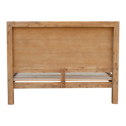 Bed Frame Queen Size in Solid Wood Veneered Acacia Bedroom Timber Slat in Oak V43-BED-NOWQOK