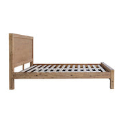 Bed Frame Single Size in Solid Wood Veneered Acacia Bedroom Timber Slat in Oak V43-BED-NOWSOK