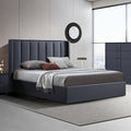 Prado Gas Lift Queen Bed Frame Non-woven Fabric MDF KD Slats V43-BED-PRD-Q