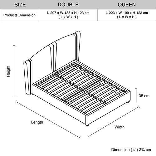 Roman Black Queen Velvet Gas Lift Bed Frame