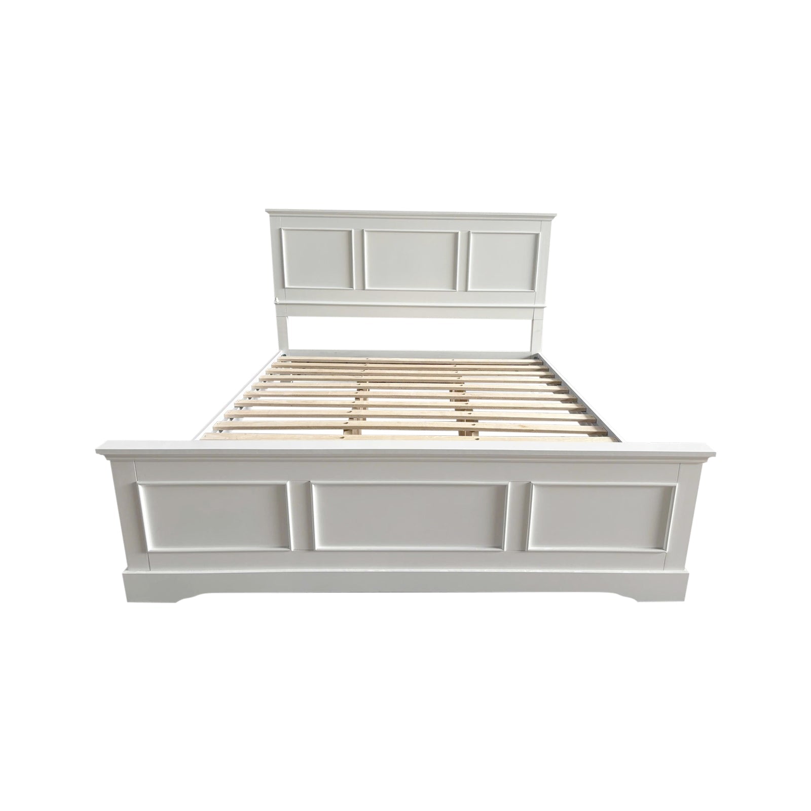 Spencer White Solid Wood King Bed Frame V43-BED-SPNC-KWH