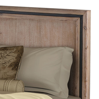 Queen Size Silver Brush Bed Frame in Acacia Wood Construction V43-BED-SSHQ