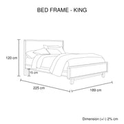 Melbournians Furniture Woodland King Solid Pine Bed Frame – Light Brown