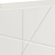 Buffet Sideboard Colour Ceramic Top MDF in Glossy White Gold Colour V43-BFT-AMLA