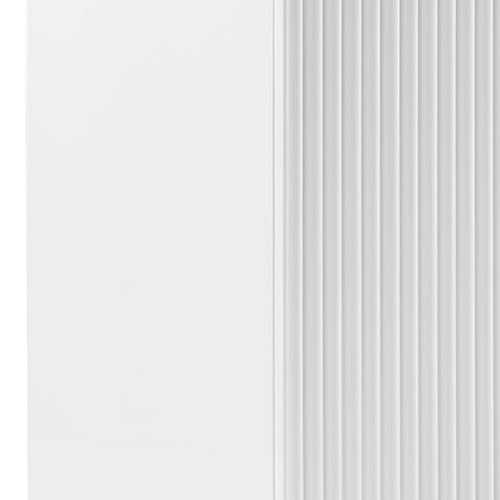 Buffet Ceramic Table Top MDF Cabinet Storage Stainless Steel In White V43-BFT-BRNNA