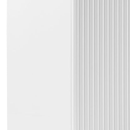 Buffet Ceramic Table Top MDF Cabinet Storage Stainless Steel In White V43-BFT-BRNNA