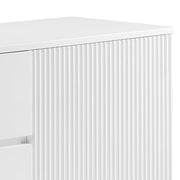 Buffet Ceramic Table Top MDF Cabinet Storage Stainless Steel In White V43-BFT-BRNNA