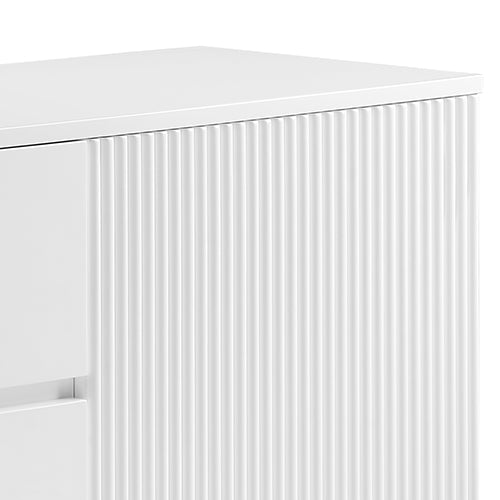 Buffet Ceramic Table Top MDF Cabinet Storage Stainless Steel In White V43-BFT-BRNNA