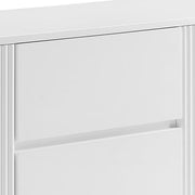 Buffet Ceramic Table Top MDF Cabinet Storage Stainless Steel In White V43-BFT-BRNNA
