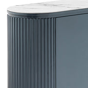 Buffet MDF Glossy Surface Ceramic Top Dark Blue Storage Cabinet V43-BFT-DXN