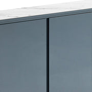 Buffet MDF Glossy Surface Ceramic Top Dark Blue Storage Cabinet V43-BFT-DXN