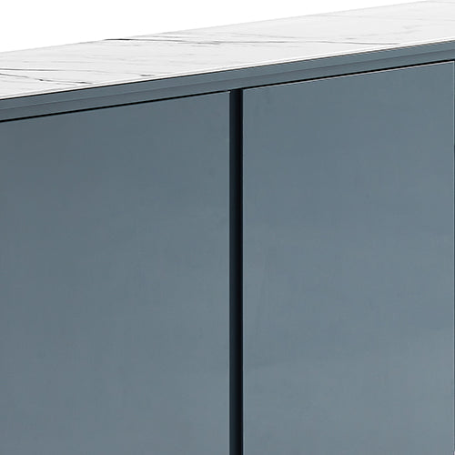 Buffet MDF Glossy Surface Ceramic Top Dark Blue Storage Cabinet V43-BFT-DXN