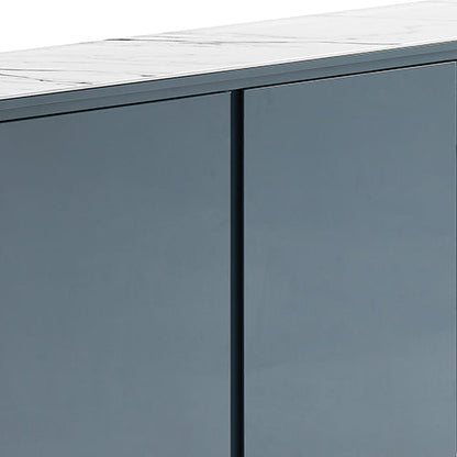 Buffet MDF Glossy Surface Ceramic Top Dark Blue Storage Cabinet V43-BFT-DXN