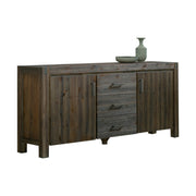 Buffet Sideboard in Chocolate Colour Constructed with Solid Acacia Wooden Frame Storage Cabinet with Drawers V43-BFT-NOW-CH