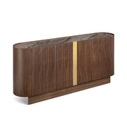 Buffet MDF Melamine Interior Storage In Dark Walnut colour V43-BFT-VNS