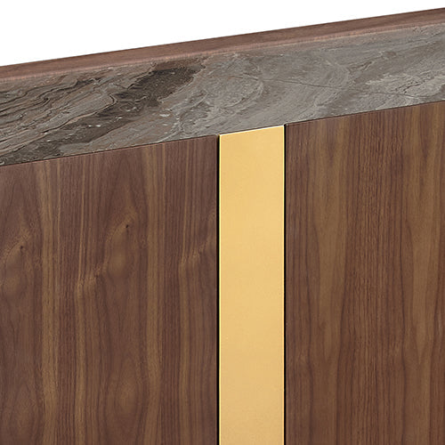 Buffet MDF Melamine Interior Storage In Dark Walnut colour V43-BFT-VNS