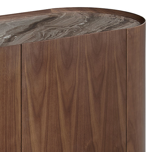 Buffet MDF Melamine Interior Storage In Dark Walnut colour V43-BFT-VNS