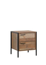 Bedside Table 2 drawers Night Stand Particle Board Construction in Oak Colour V43-BST-MAS-OK