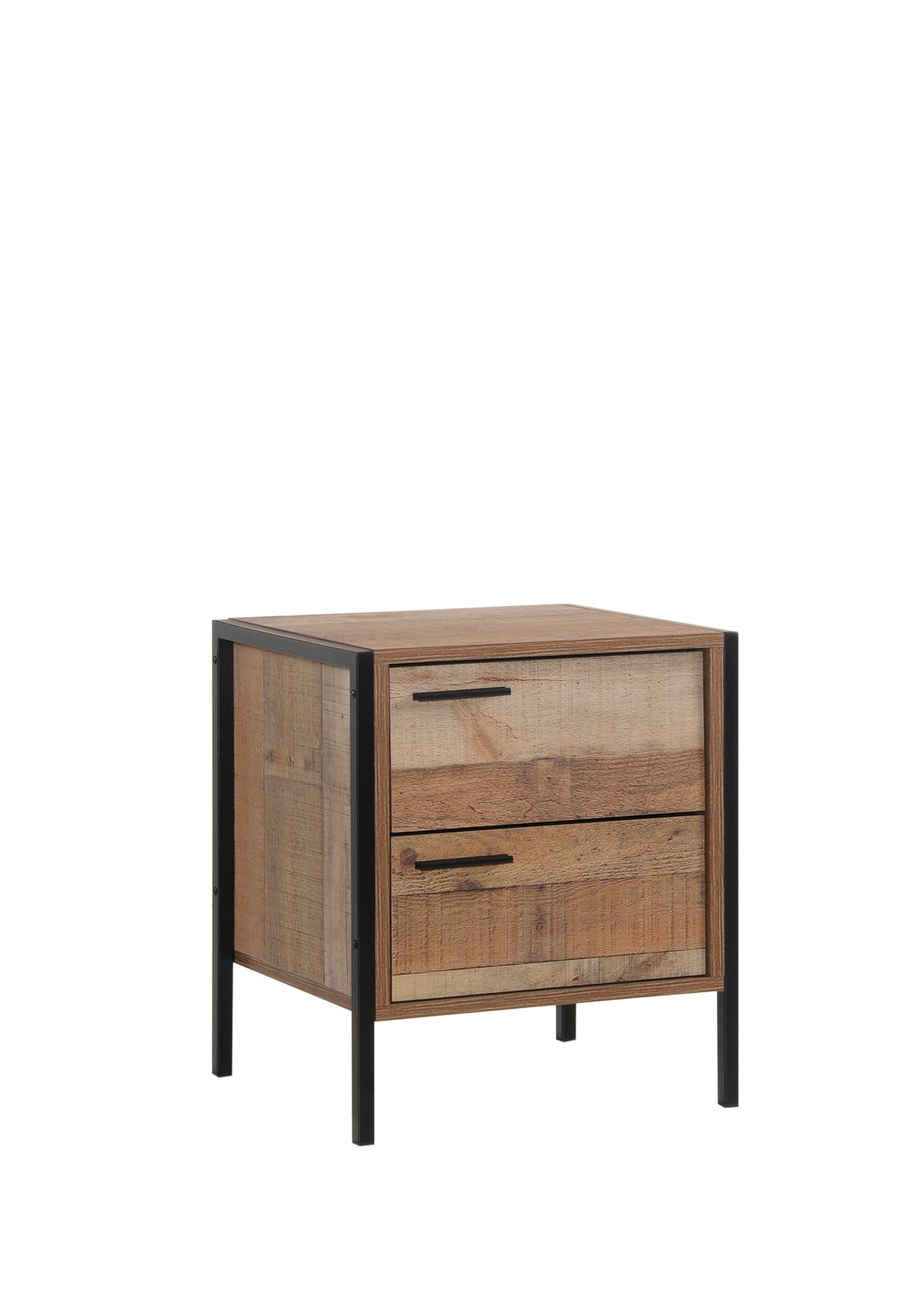 Bedside Table 2 drawers Night Stand Particle Board Construction in Oak Colour V43-BST-MAS-OK