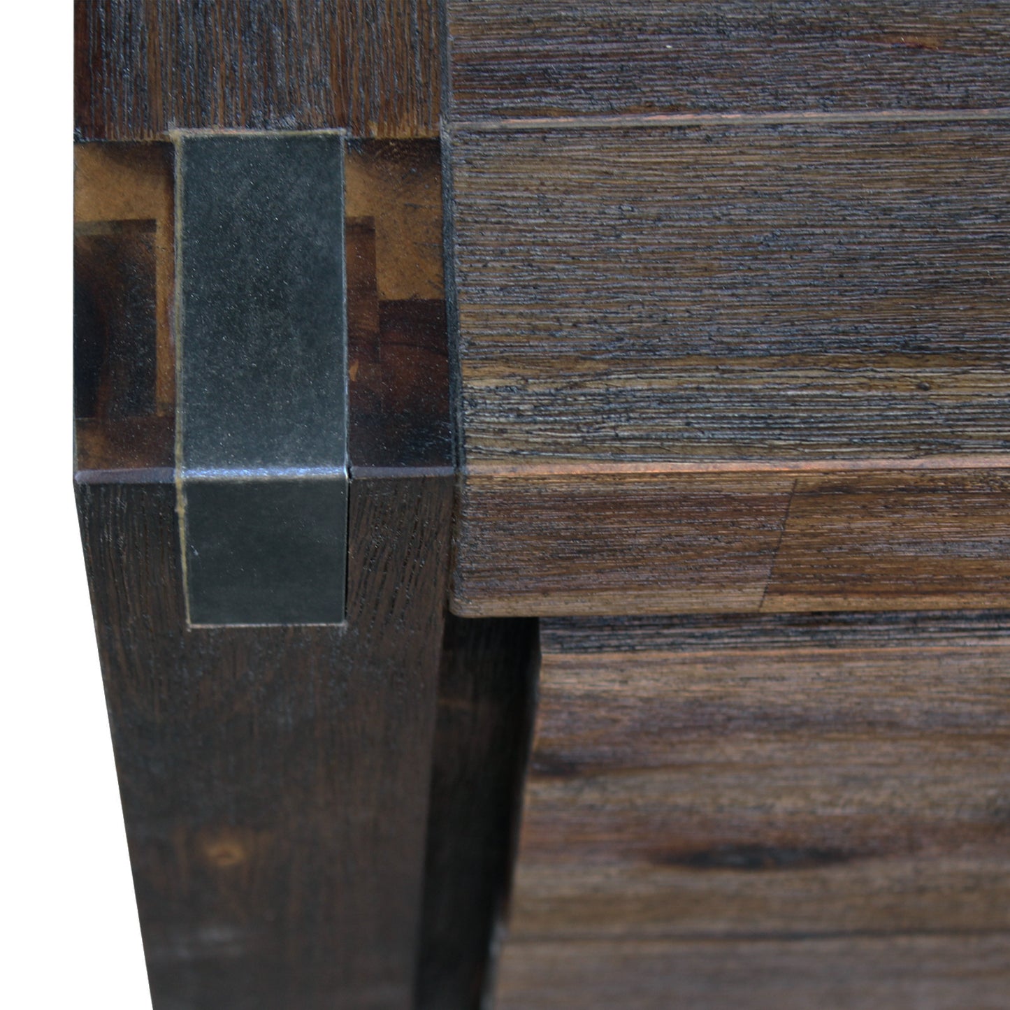 Bedside Table 2 drawers Night Stand Solid Wood Acacia Storage in Chocolate Colour V43-BST-NOW-CHK