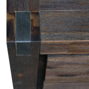 Bedside Table 2 drawers Night Stand Solid Wood Acacia Storage in Chocolate Colour V43-BST-NOW-CHK