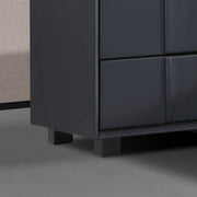 Prado Bedside Table MDF Construction Fabric Upholstery Iron Feet V43-BST-PRD