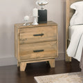 Bedside Table 2 drawers Night Stand Solid Wood Storage Light Brown Colour V43-BST-WDL
