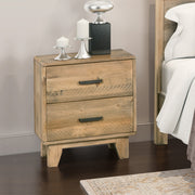 Bedside Table 2 drawers Night Stand Solid Wood Storage Light Brown Colour V43-BST-WDL