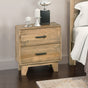 Bedside Table 2 drawers Night Stand Solid Wood Storage Light Brown Colour V43-BST-WDL