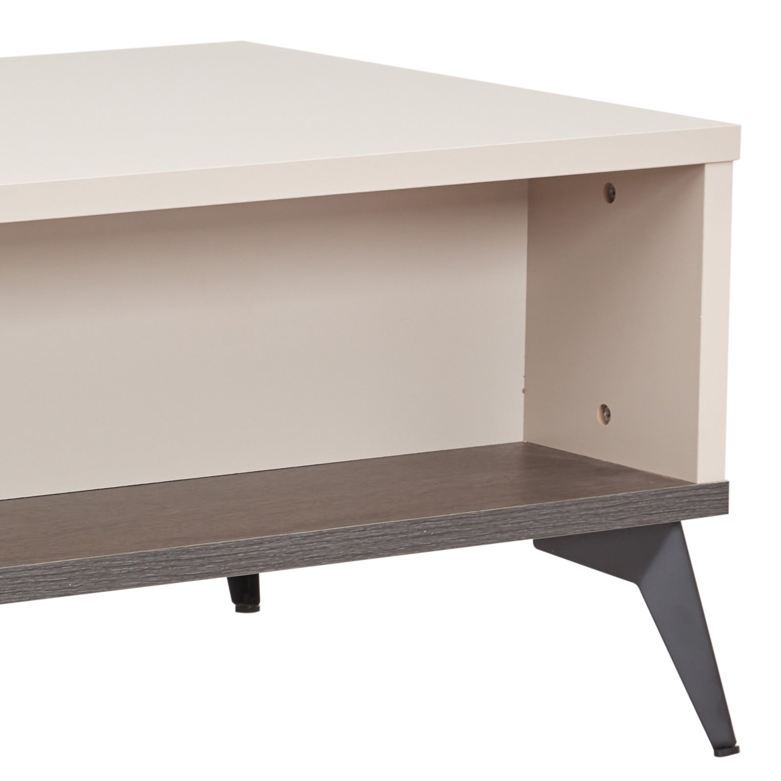 Coffee Table 2 Open Storage Cabinet MDF in Champagne Colour V43-CT-MAXL
