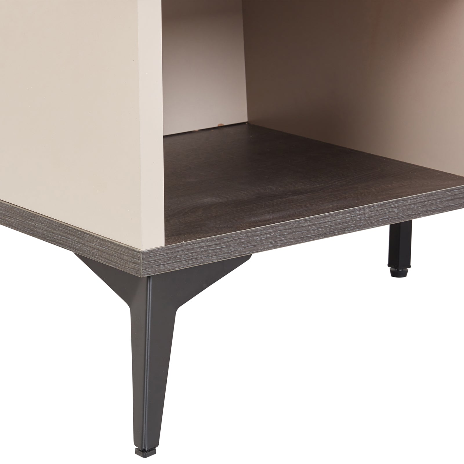 Coffee Table 2 Open Storage Cabinet MDF in Champagne Colour V43-CT-MAXL