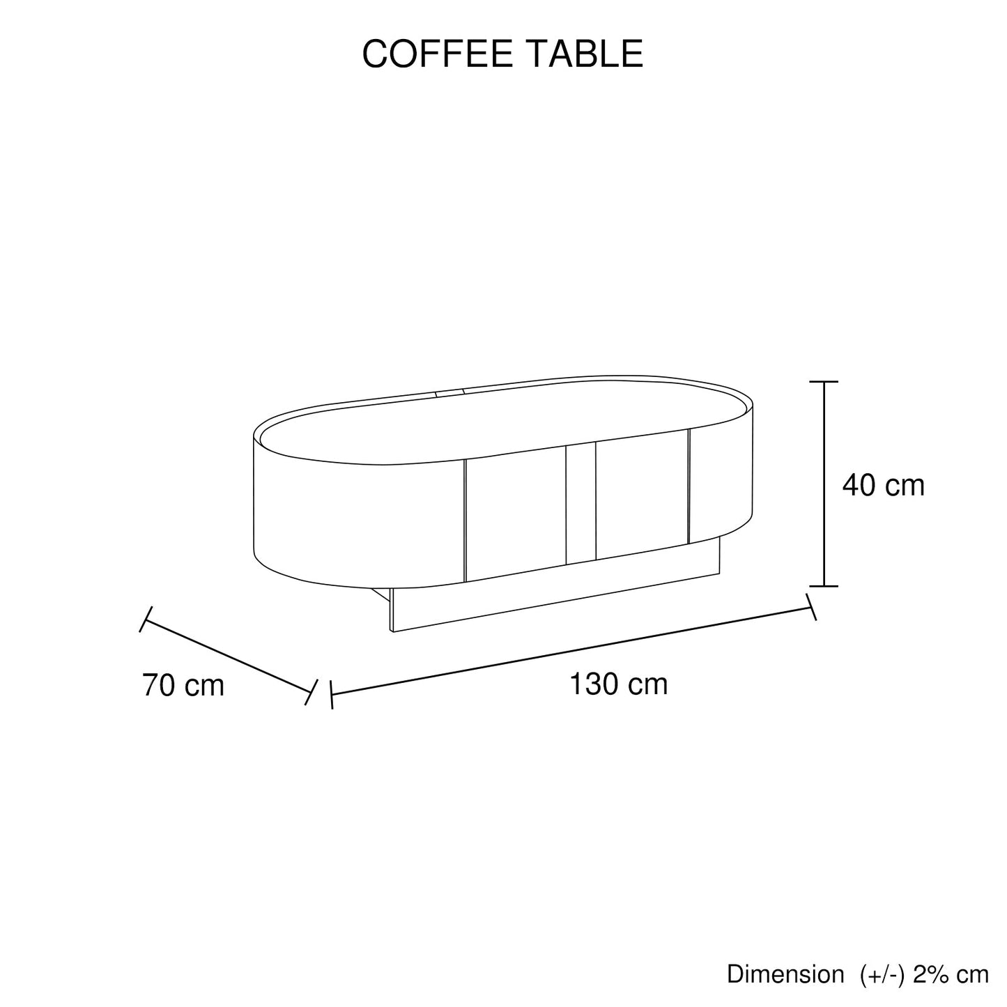 Coffee Table MDF Board Melamine Interior Ample Storage in Dark Walnut colour V43-CT-VNS