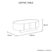 Coffee Table MDF Board Melamine Interior Ample Storage in Dark Walnut colour V43-CT-VNS
