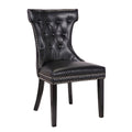 Century 2X Dining Chair Black Pu Wooden Legs V43-DC-CNTRY