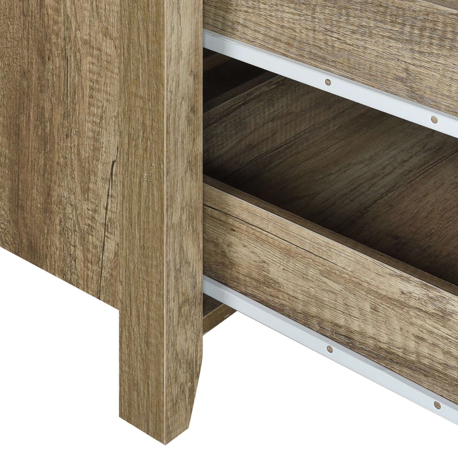 Dresser with 3 Storage Drawers in Natural Wood like MDF in Oak Colour with Mirror V43-DRS-CELOAK