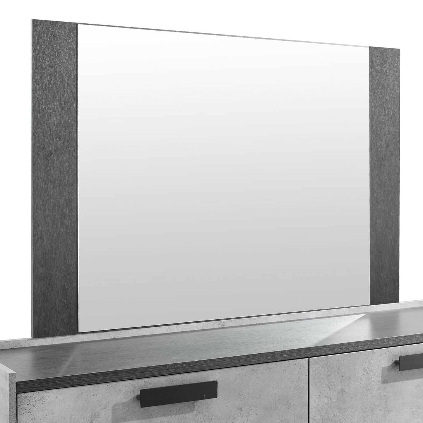 Tallboy with 5 Storage Drawers MDF Combination of Black & Cement Colour V43-DRS-COP