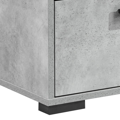 Tallboy with 5 Storage Drawers MDF Combination of Black & Cement Colour V43-DRS-COP